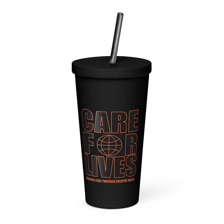 Care 4 Lives Insulated Tumbler with a Straw product image (1)