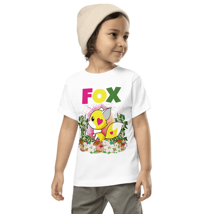 Fox Colorful Funny Cute Bella +Canvas Toddler T-Shirt – Funny Shirt & Gift for Kids product image (1)