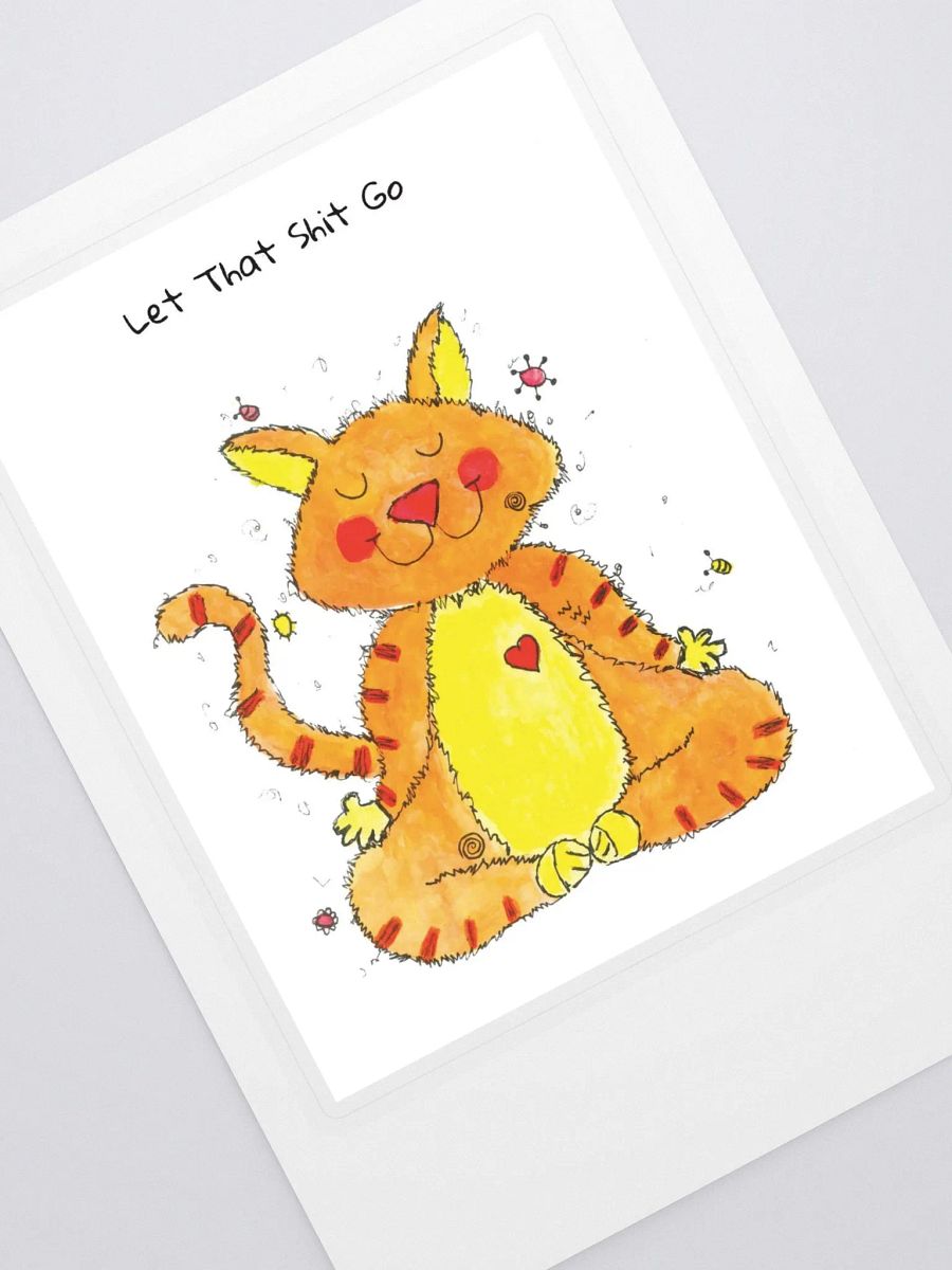 Ging Ging Meditating Cat Sticker product image (2)