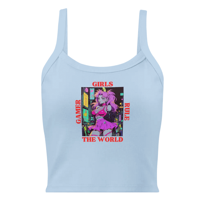 gamer girls rule the world crop tank product image (2)