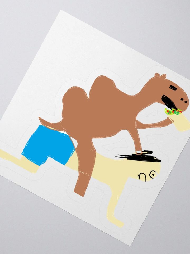 Camel Eating Burrito on Human Sticker product image (2)