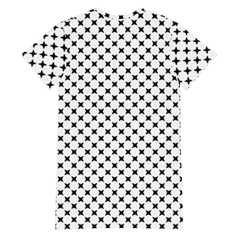 Cool Abstract Black Crosses on a White Background T Shirt Dress product image (11)