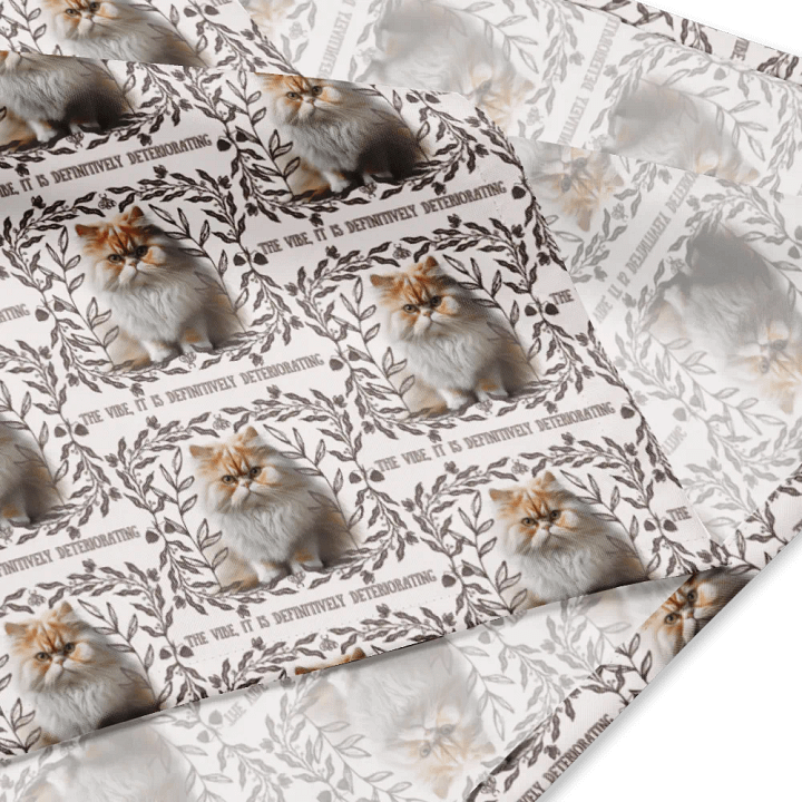 KC, The Vibe Is Deteriorating (floofy cat), Bandanna product image (4)