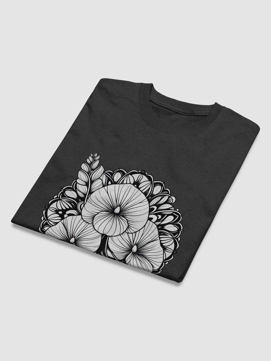 Stylish Black T-Shirt with Floral and Mandala Print – Unique Design for a Bold Look! product image (5)