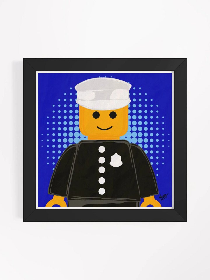LEGO People - Mr Police (Framed Matte Print) product image (1)