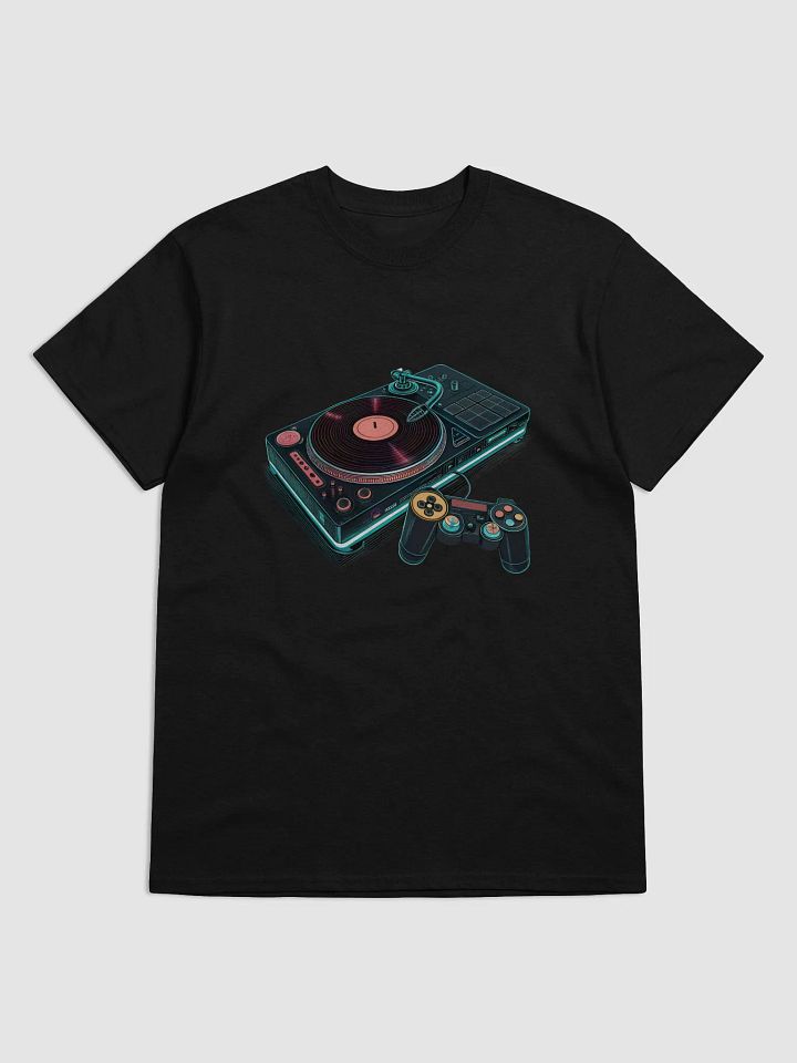 DJ Turntable Meets Gaming Console: Unique T-Shirt for Gamers and Music Lovers | Shop Now product image (1)
