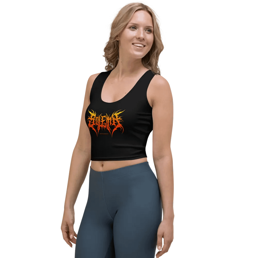 Hellfire Metal Logo Crop Top product image (3)
