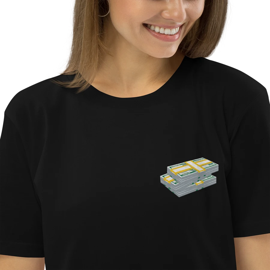 dollar stacks embroidered t-shirt - 100% cotton product image (14)