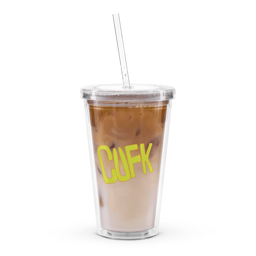 CUFK Pizza Double Wall Clear Plastic Tumbler (16oz.) product image (5)