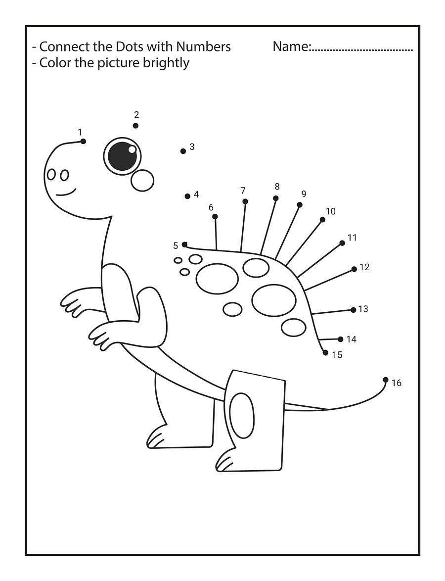 120 Dinosaur Coloring Pages for Kids PDF product image (3)