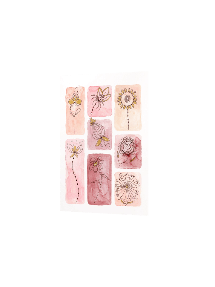 Whimsical Flower Doodle Poster 1 product image (16)