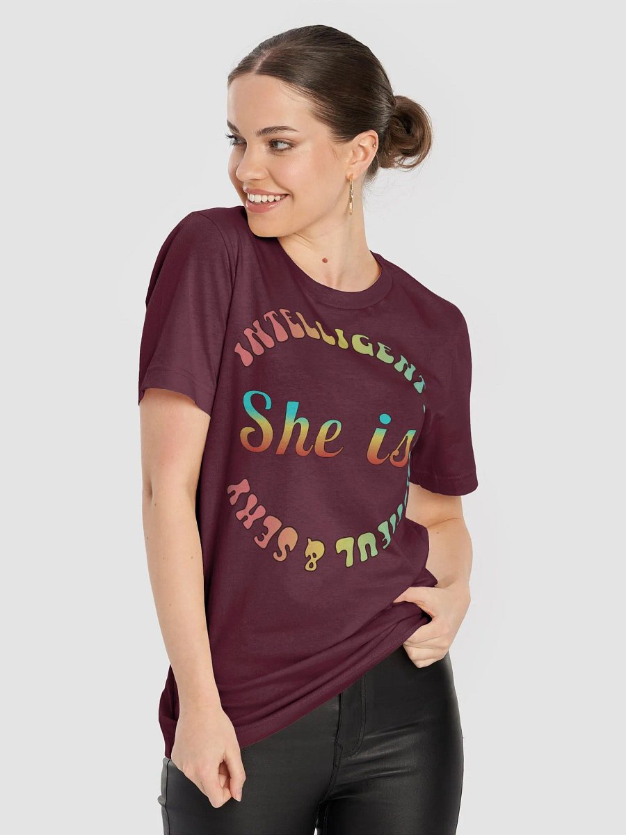 She Is Intelligent Beautiful And Sexy Empowerment Circle T-Shirt product image (4)