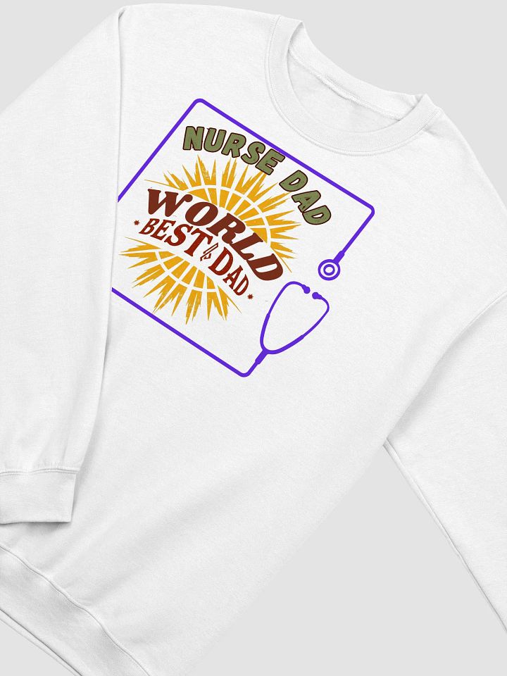 Stethoscope, Nurse Dad World's Best Crewneck Sweatshirt product image (18)