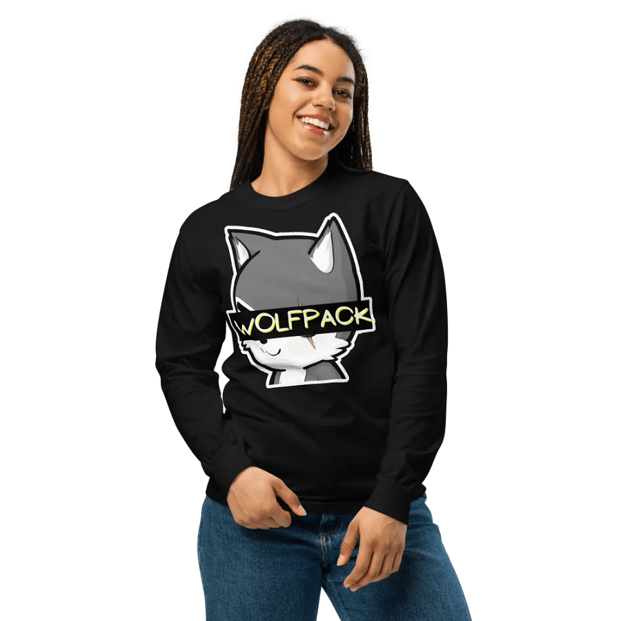 Unisex WOLFPACK Long Sleeve Shirt (Chibi Wolf) product image (5)