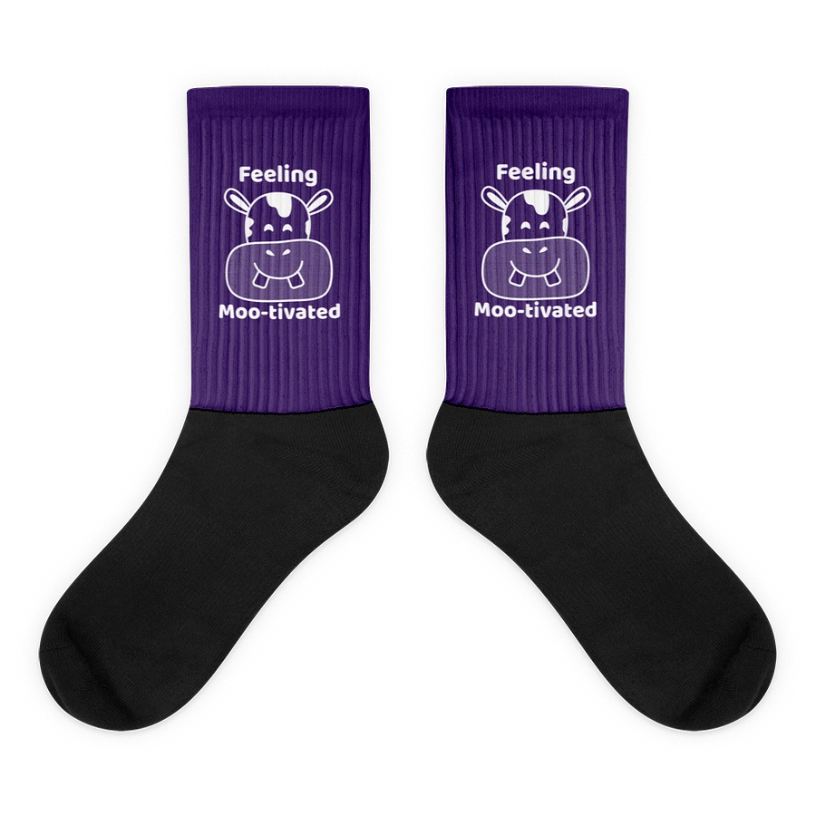 Feeling Mootivated Purple Cow Socks product image (2)