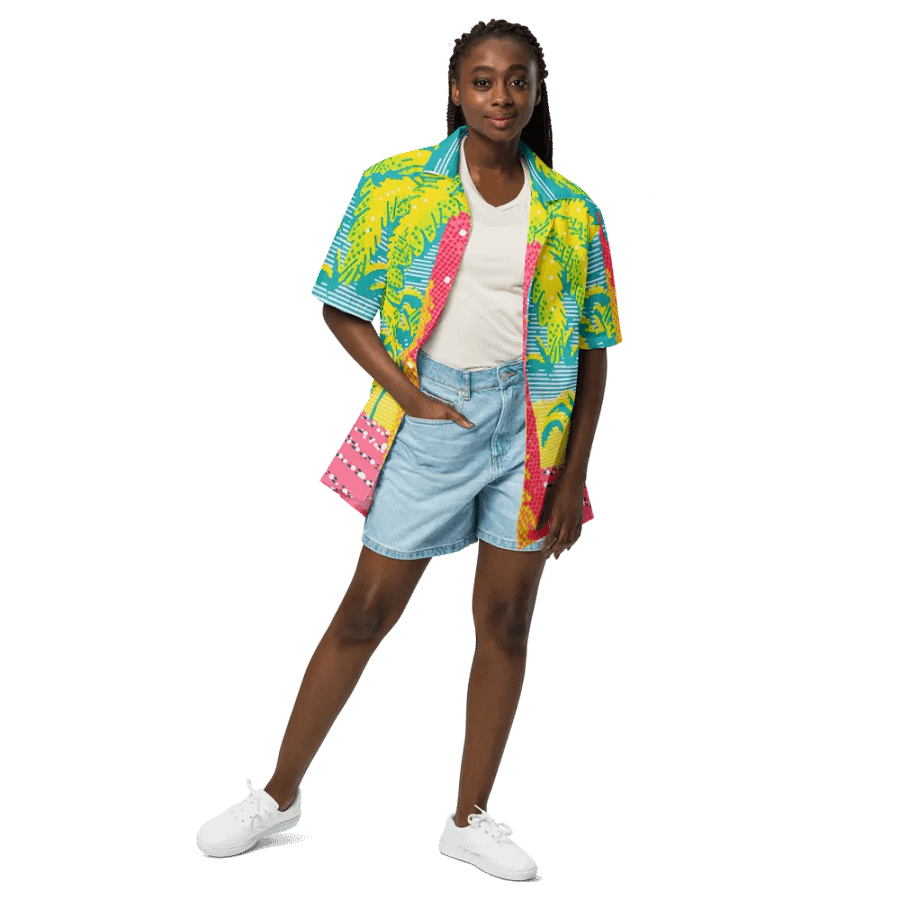 Neon Tropics Button-Down Shirt product image (4)