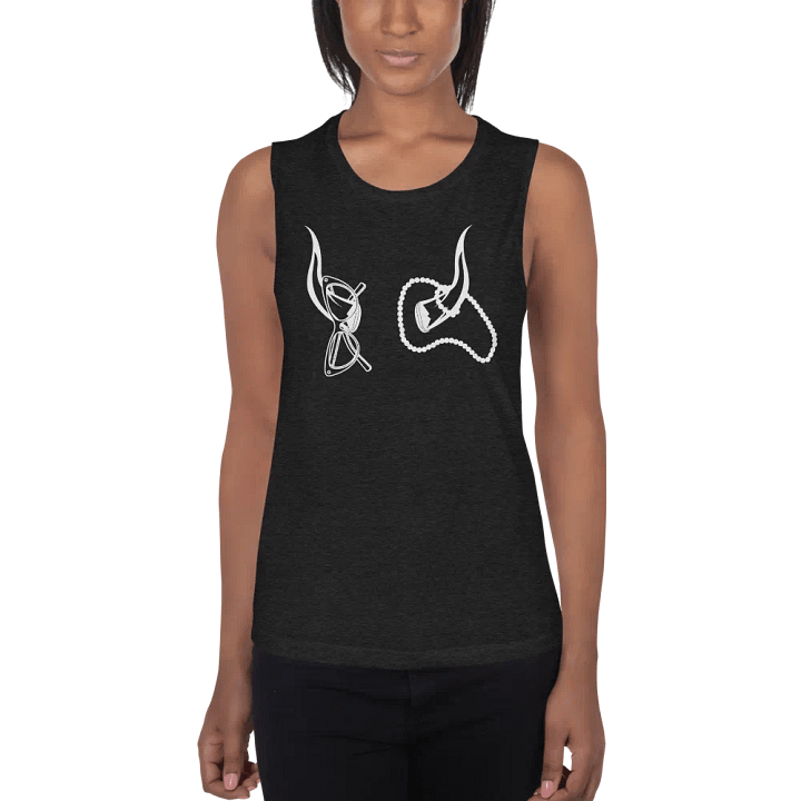 Horns, Glasses & Pearls Flowy Muscle Tank product image (1)