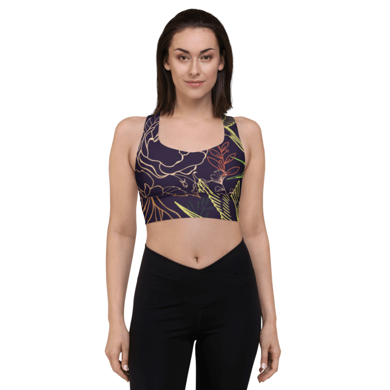 Botanical Sanctuary Longline Sports Bra - UPF50+ protection product image (8)