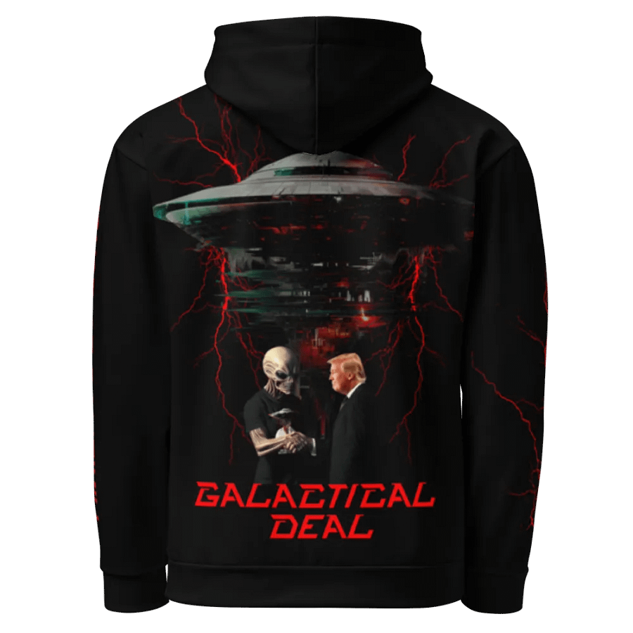 Trump Galactical Deal Black Unisex Statement Hoodie product image (1)