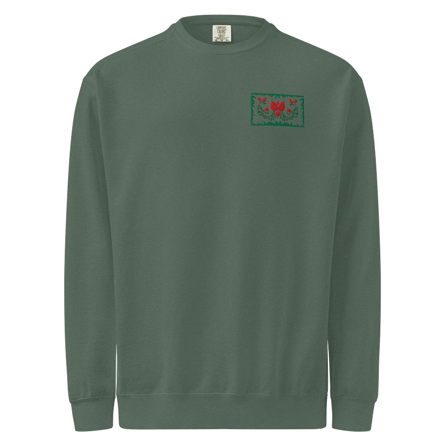 Hungarian Green shades Embroidered Sweatshirt product image (1)