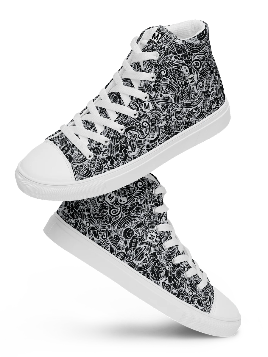 Dark Space Scribble - Women's High Tops | #MadeByMELO product image (2)