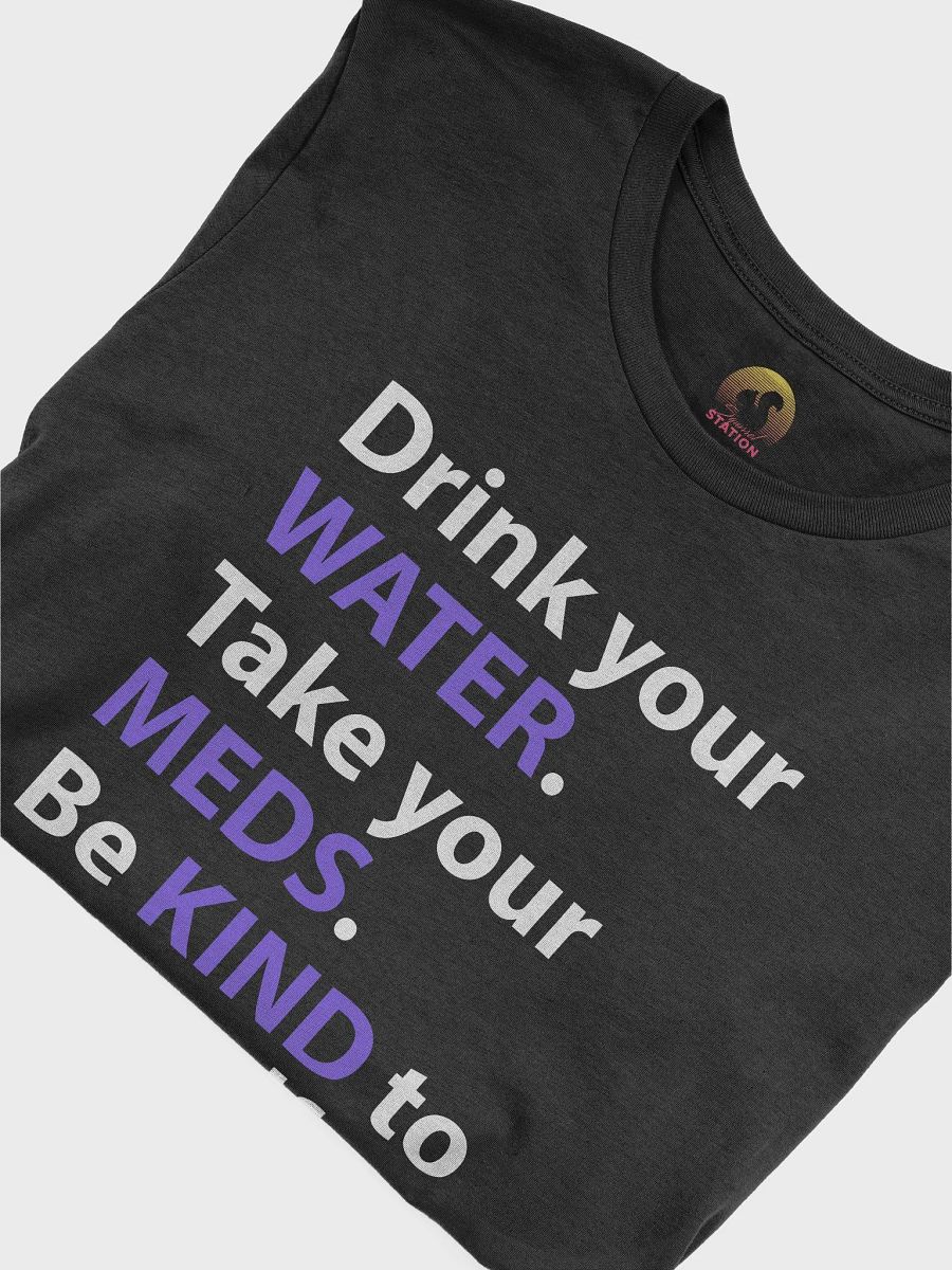Water, Meds & Kindness T-shirt (Purple) product image (6)