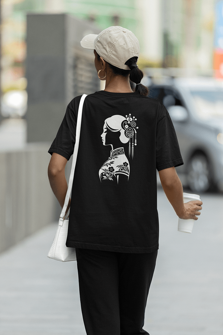 T3 Silhouette Chinese Woman Tee product image (2)
