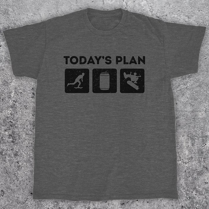 Today's plan, Funny Skate t-shirt, Unisex product image (1)