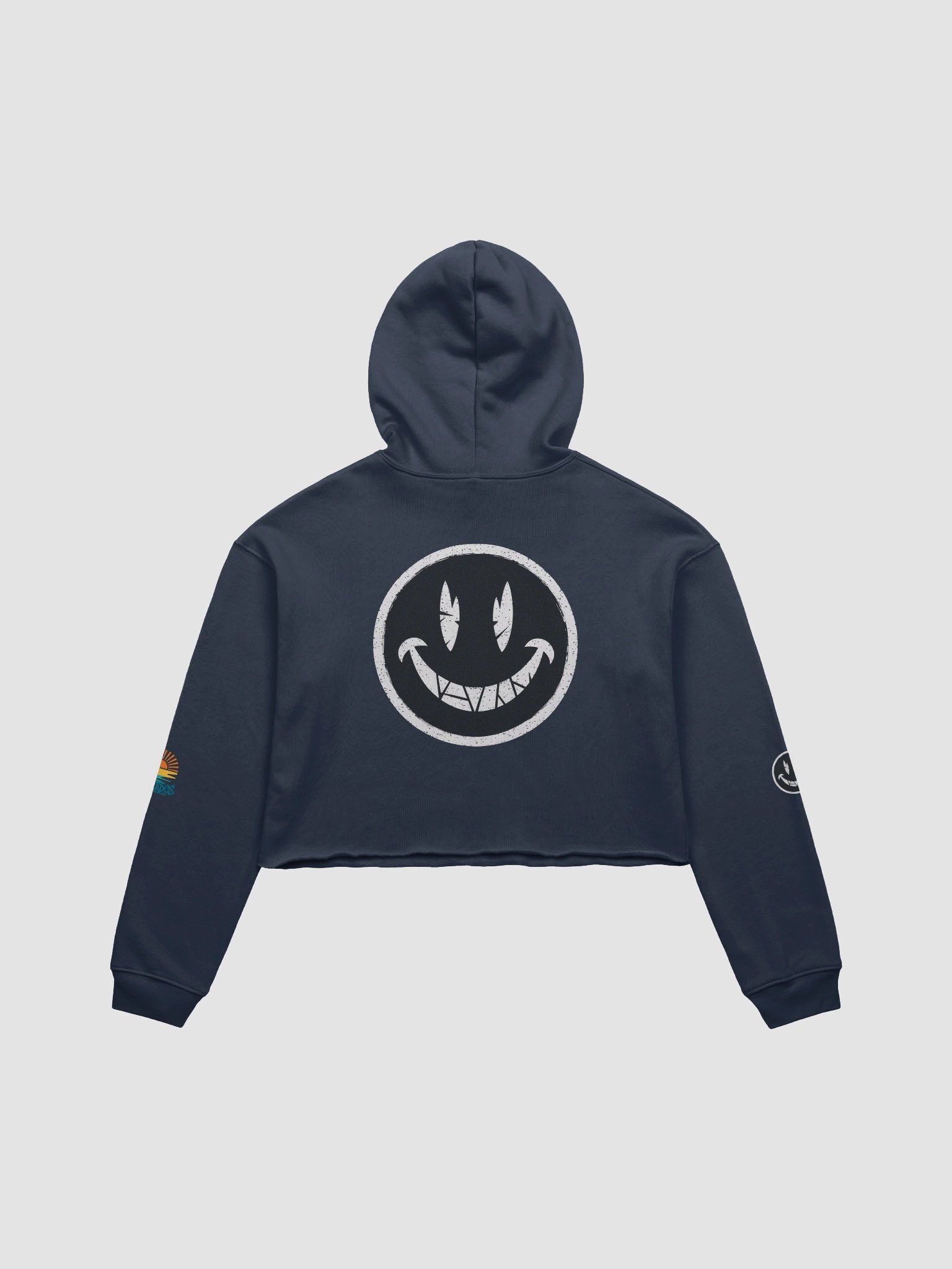 Abstract Smiley Face Crop Hoodie product image (4)