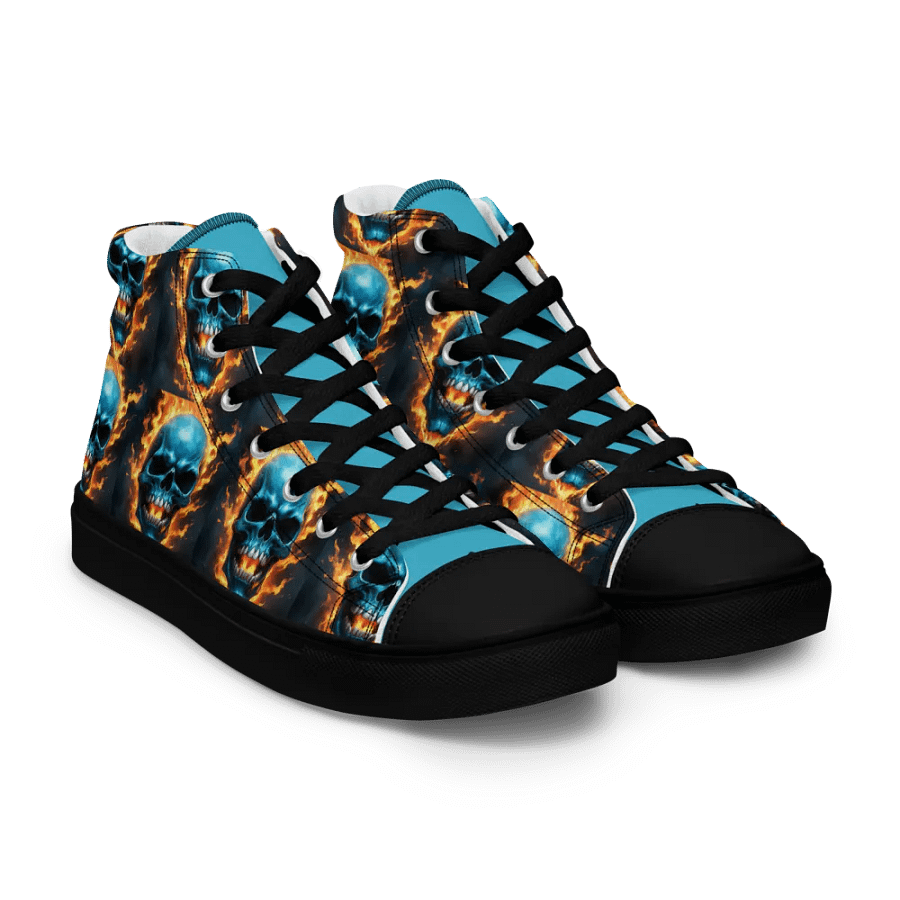 Inferno Blue Skull Men's High Tops product image (12)