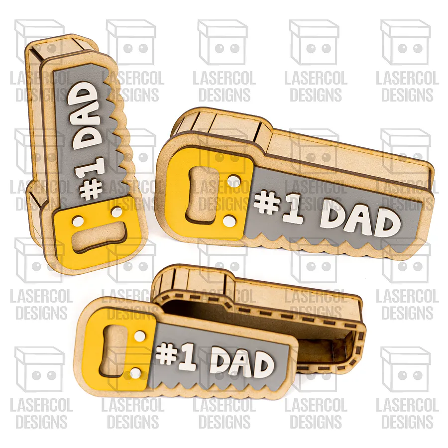Saw Shaped Father's Day Gift Boxes (3 Sizes) - Laser Cut Files product image (8)