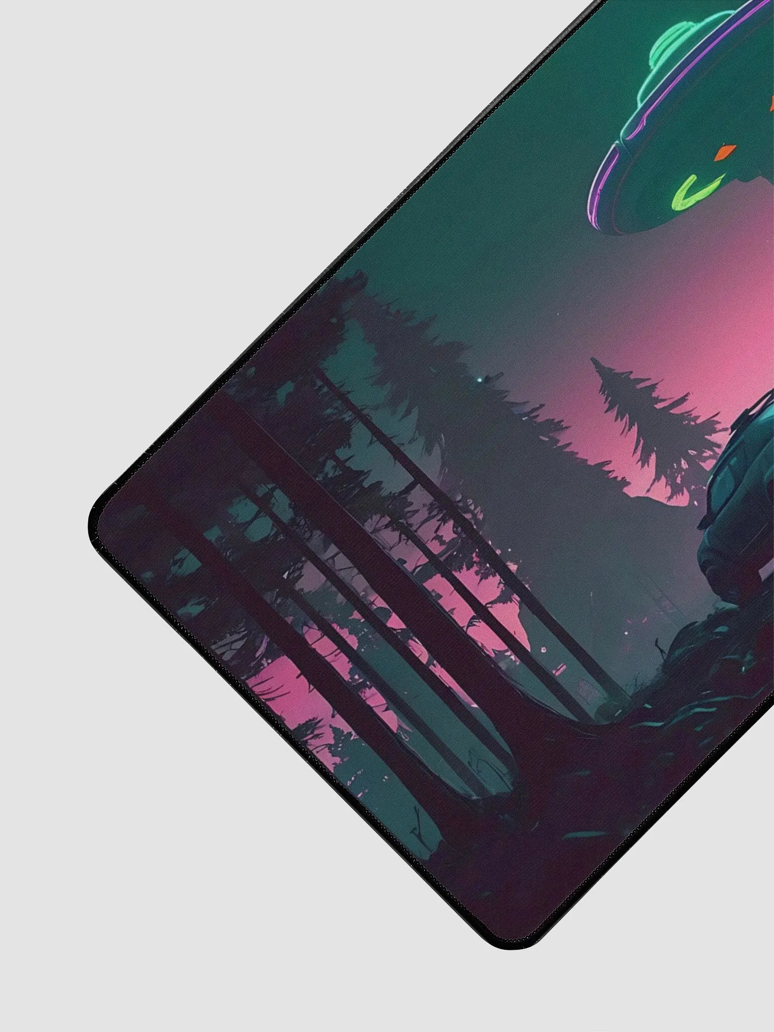 Retro Sci-Fi UFO Landscape Desk Mat product image (2)