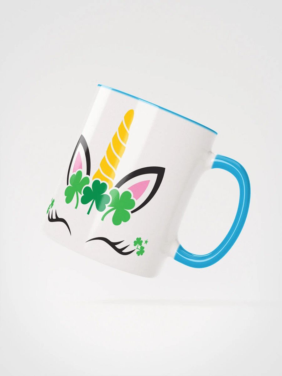 Irish Unicorn ☘️ Peek-a-Boo Coloured Stem Ceramic Mug product image (6)