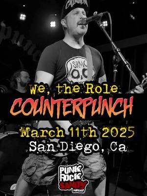 COUNTERPUNCH live this past Tuesday March 11th in San Diego, Ca performing WE, THE ROLE  @counterpunchrock  video by @jorgerivera_prs for @punkrocksanity  🔹️Remember, you can listen to our show on your favorite streaming platforms such as SPOTIFY, AMAZON MUSIC, APPLE PODCASTS, and GOOGLE PODCASTS. We would love it if you could like and follow us on social media channels, including INSTAGRAM, TWITTER, FACEBOOK, and TIKTOK, with the handle @punkrocksanity. Thanks in advance. 🔹️If you would like to support the show, you can visit our website PUNKROCKSANITY.COM and pick up some cool merch for you and your friends. By doing so, you are helping with server and hosting fees so we can continue to bring you an excellent podcast with amazing bands from all over the world! 🔹️If you have a band and would like to appear on the show, you can send us your band info EPK  straight to our inbox at punkrocksanity@gmail.com for consideration. Thank you so much for your support! Merch: www.punkrocksanity.com #punkrocksanity #punkcast #punkrock #skatepunk #punk #hardcore #punkcast #melodichardcore #hardcore #emo #screamo #posthc #posthardcore #hc #socalpunkrock #socalpunk #sodabar #madcaddiesofficial  #fatwreck #thousandislandsrecords #counterpunch #counterpunchband