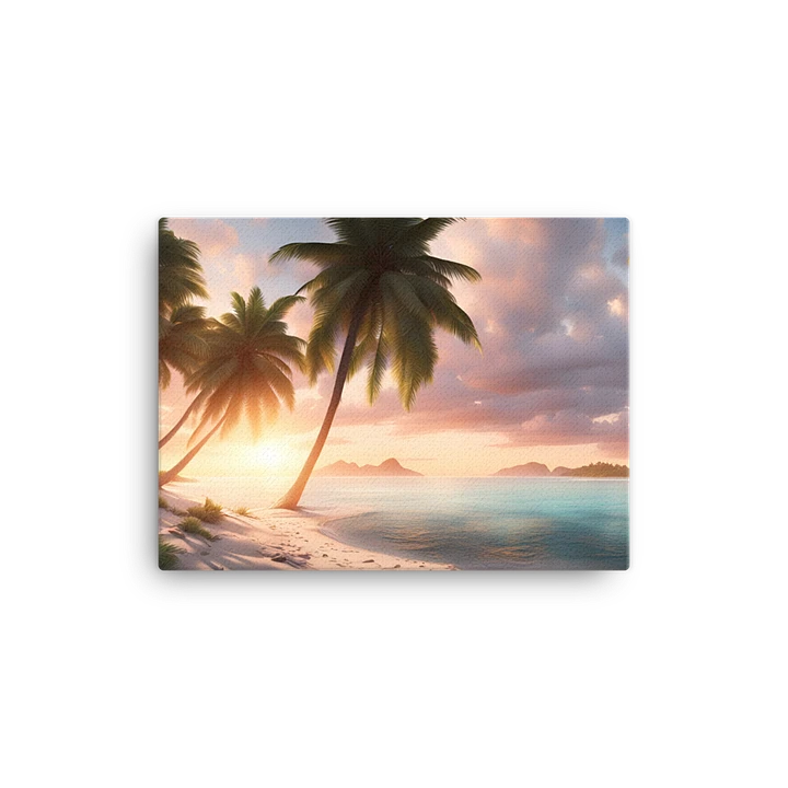 White Sand Beach Sunset Serenity Canvas product image (1)