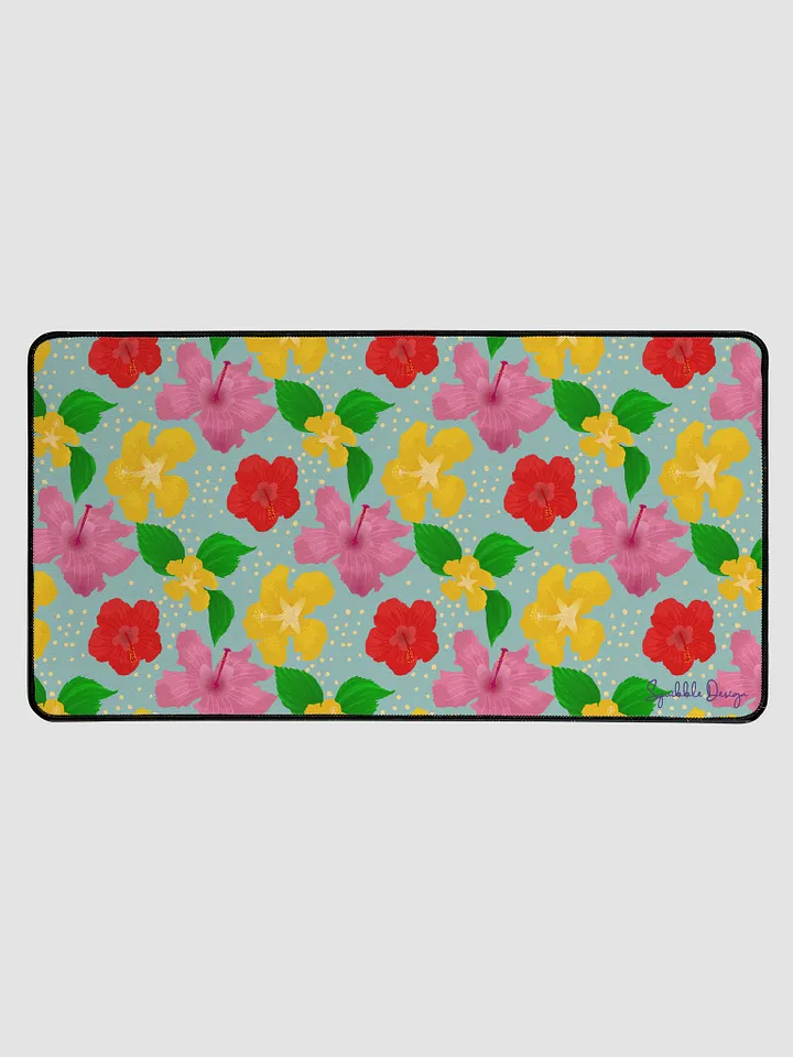 Hibiscus Flowers Pattern Desk Mat product image (1)