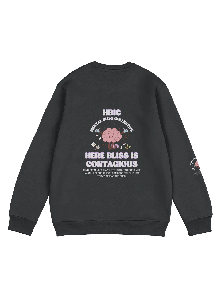 HBIC - Here Bliss Is Contagious Unisex Hoodie Eco Sweatshirt – Spread Happiness and Positivity product image (2)
