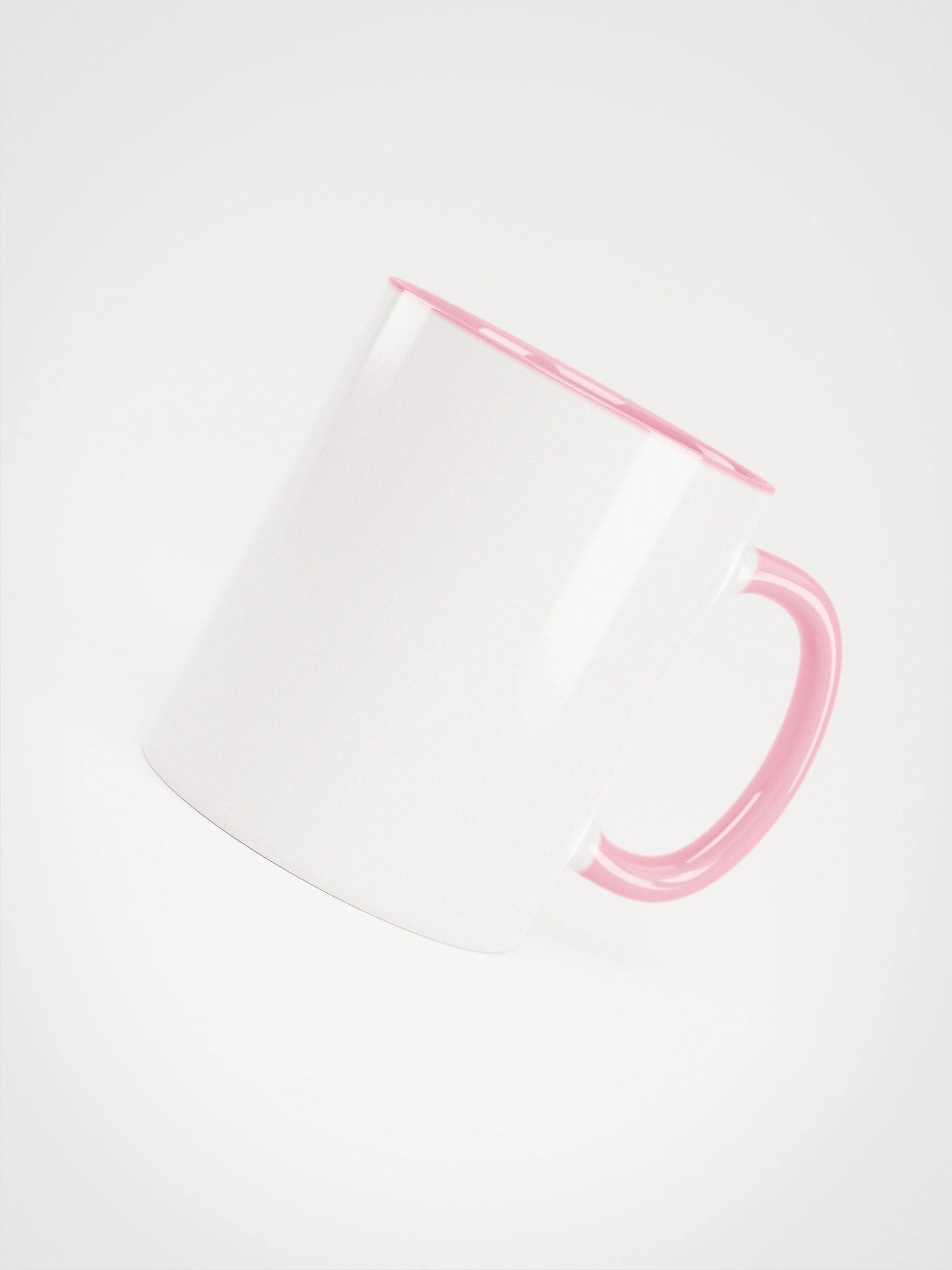 Drinkable Pink Ceramic Mug - Left Handed product image (4)