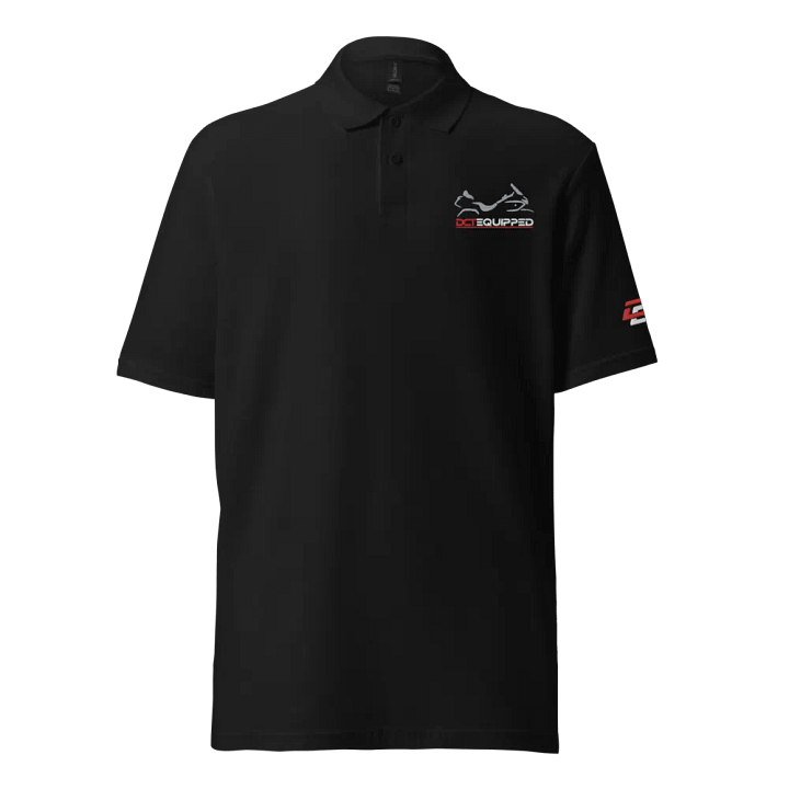 DCT Shadow Wing Polo Shirt Silver on Black product image (1)