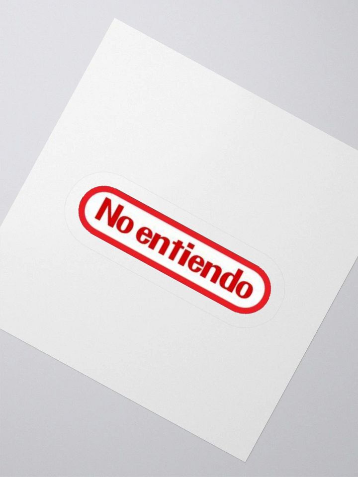 No Entiendo Red Border Vinyl Stickers product image (6)