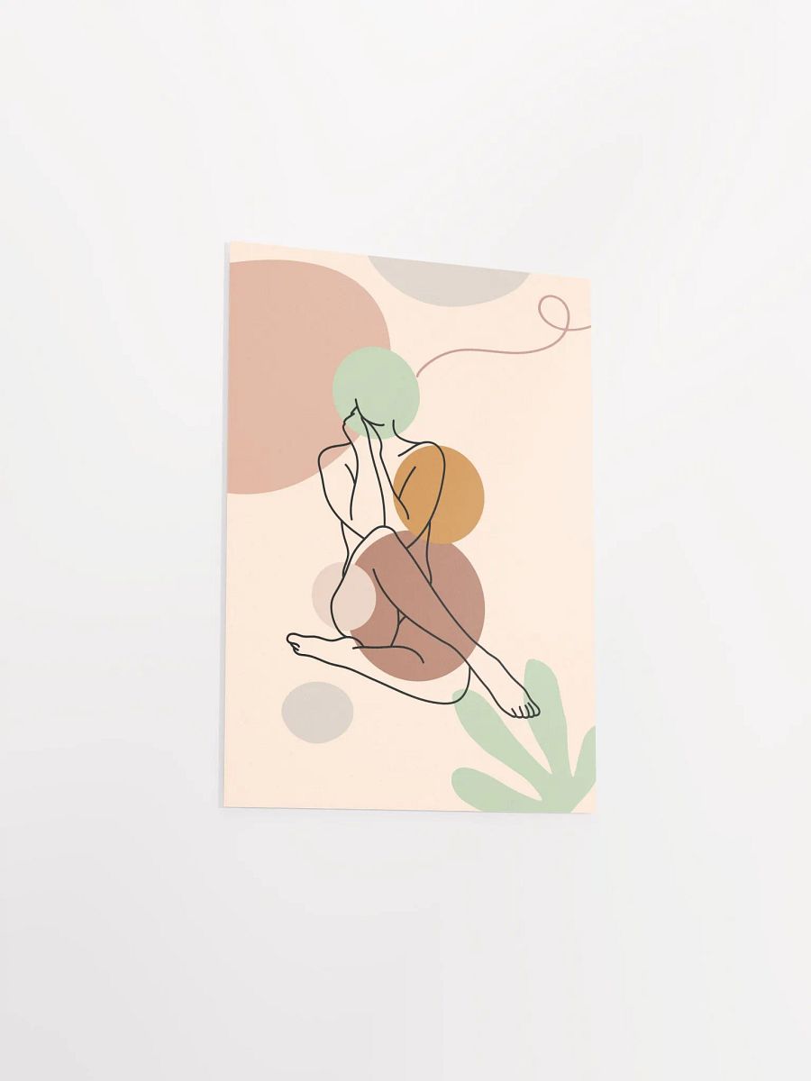 Boho woman — boho poster, boho wall art, boho decor, aesthetic poster, abstract art product image (8)