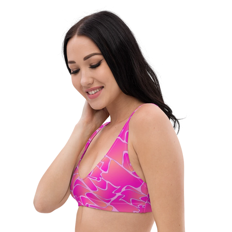 Crazy Paving Pink Pattern Padded Bikini Top product image (5)