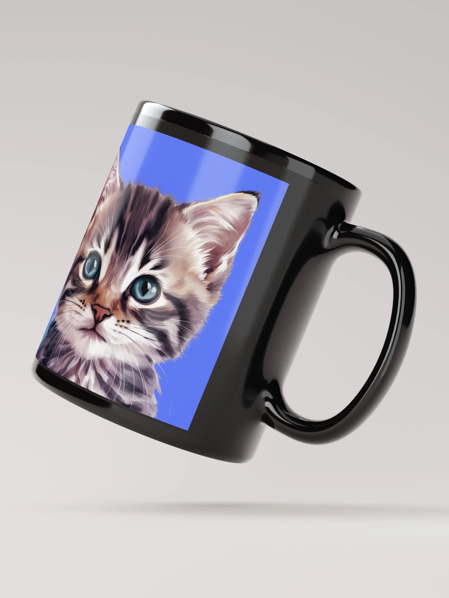 Cat Mug Neon Blue product image (3)
