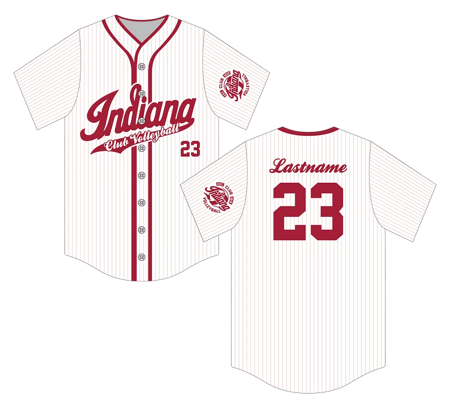 Indiana Volleyball Baseball Jersey (Pre-Order) product image (1)