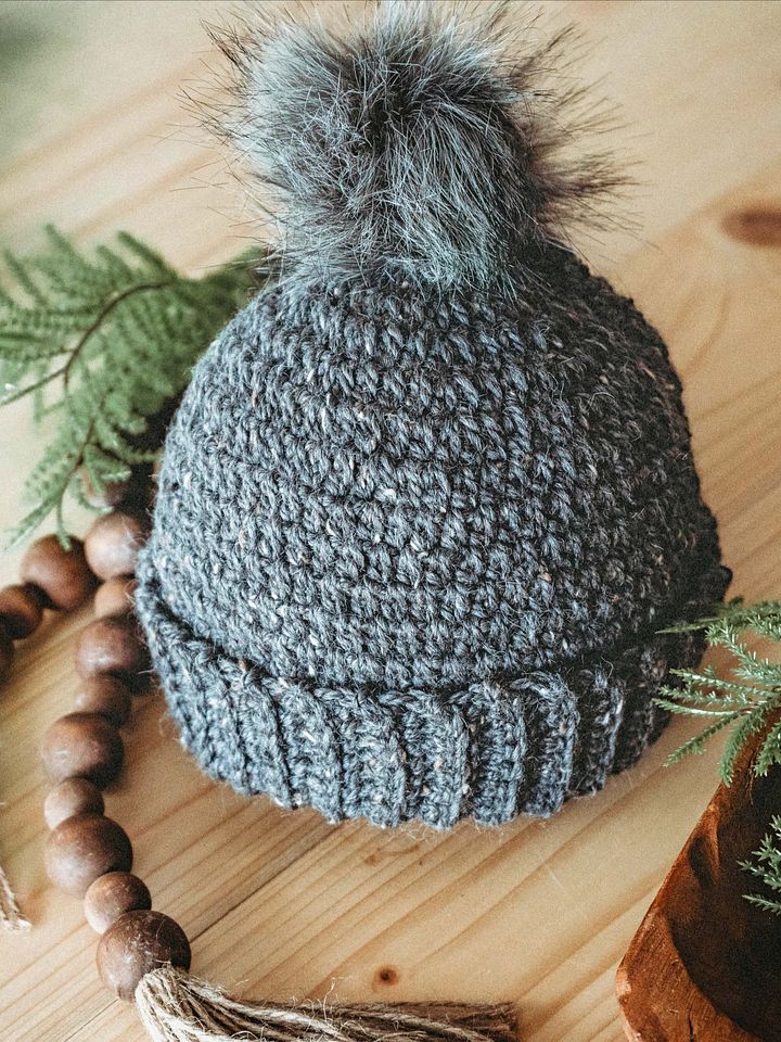 Extended Half Double Crochet Between Stitches Hat Pattern product image (1)