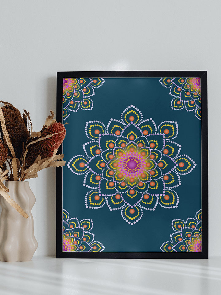 Simple Colorful Dot Mandala Poster, 2 JPG Files product image (1)