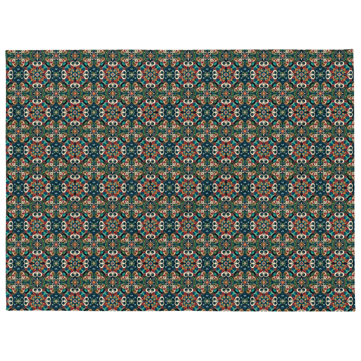 Rainbow Peacock Pattern Quilt Style Throw Blanket product image (2)