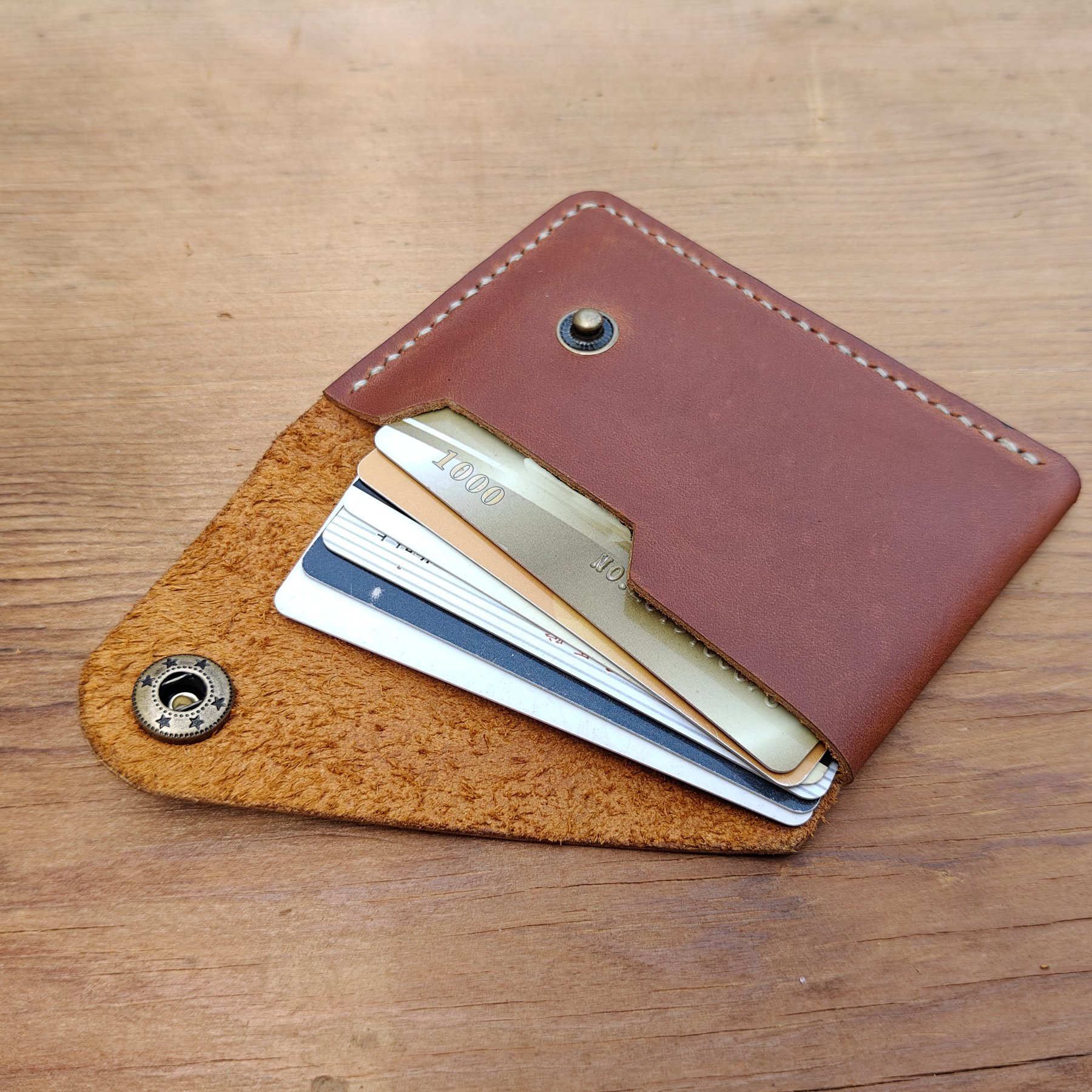 MEEBOY Handmade Leather Business Card Holder, Credit Card Wallet for Men and Women product image (5)