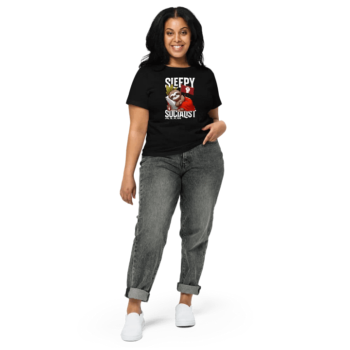 Pris- Sleepy Socialist Cotton Heritage Women's High-Waisted Tee product image (2)