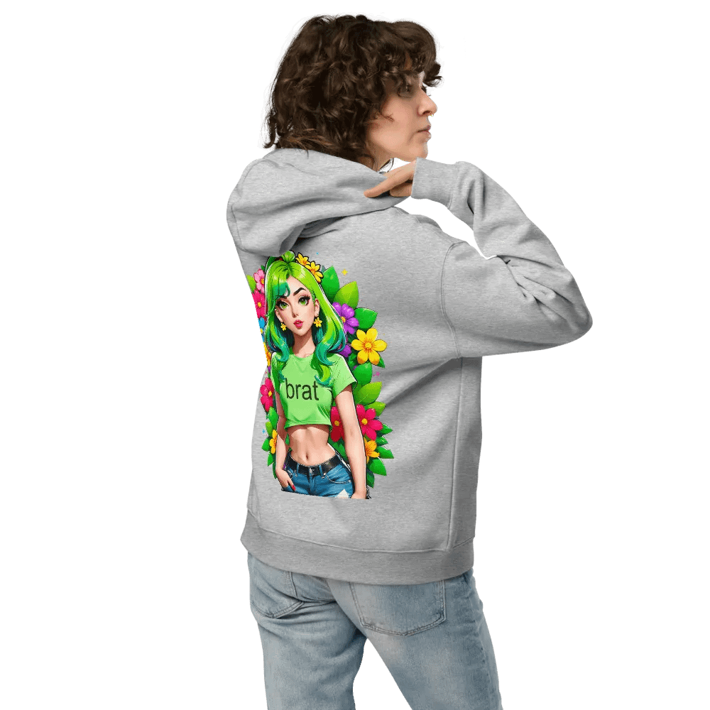 Brat - Premium Hoodie (Athletic Heather) Brat Life - v2 (Back Printed Design) product image (2)
